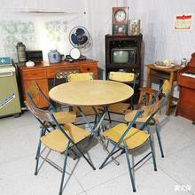 80年代怀旧老物件电视机手电筒收音机挂钟农家院直播间摆件道具