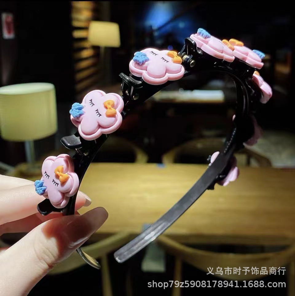 Korean Children's Hair Accessories Girls Hair Band Cute Baby Broken Hair Headband Braided Hair Clips Hairpin Does Not Hurt Headdress