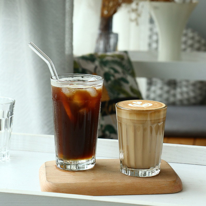 ins网红餐厅玻璃杯 冰美式拿铁咖啡杯高颜值饮品杯苏打水杯饮料杯
