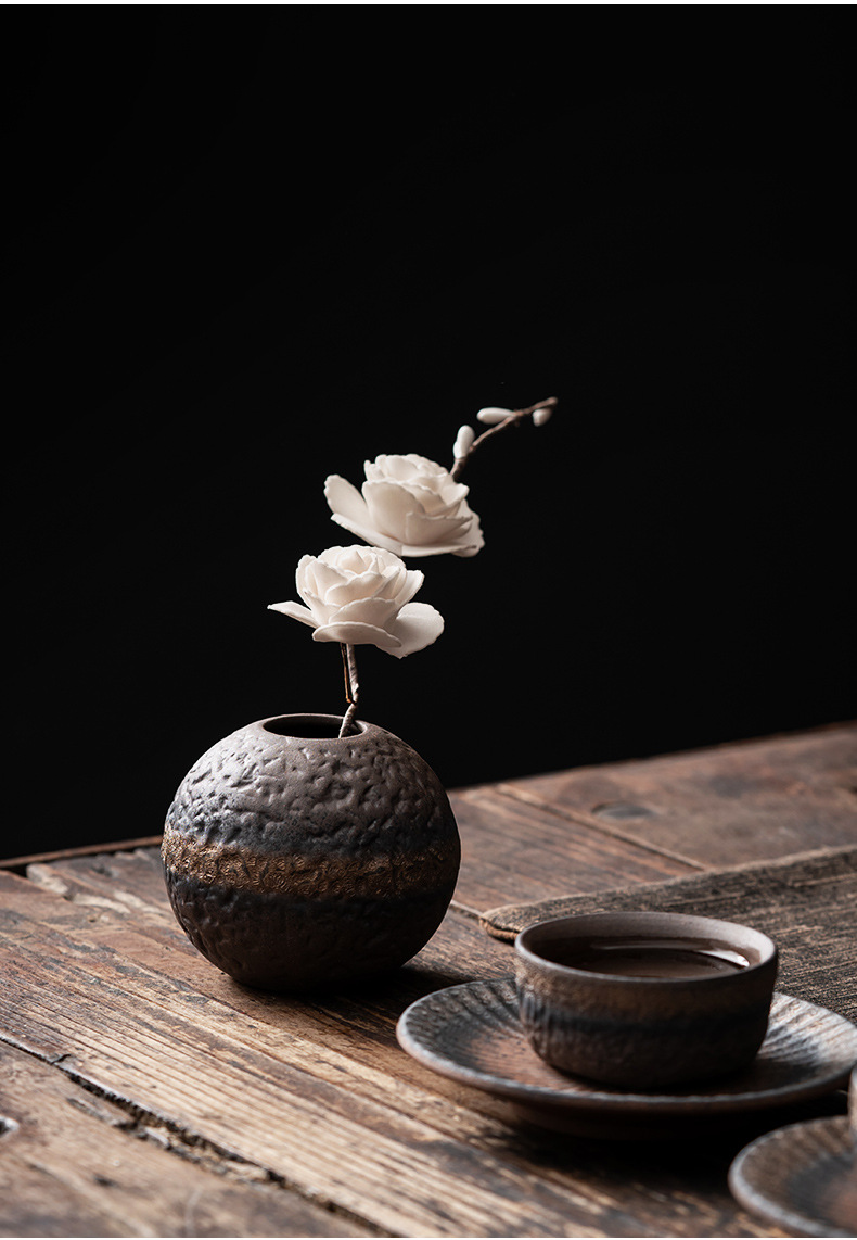 复古陶瓷花器插花瓶子水培容器花插家居客厅装饰摆件创意小花瓶