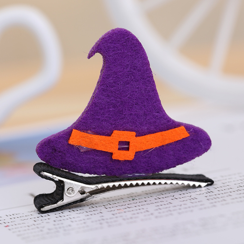 Creative Halloween Dress up Children's Three-Dimensional Barrettes Ghost Festival Decoration Selling Cute Bat Ghost Wizard's Hat Pumpkin Hair Accessories