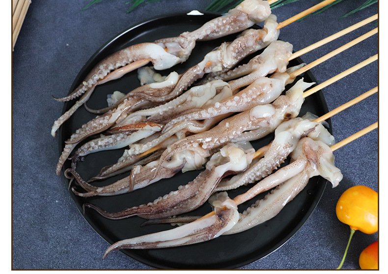 格朗帝35克鱿鱼须串商用海鲜串烧烤铁板油炸冷冻半成品食材20串