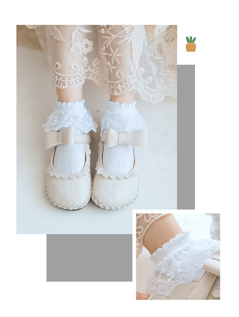 儿童袜子春秋薄款蕾丝袜女童秋冬花边袜公主中筒袜透气宝宝短袜夏