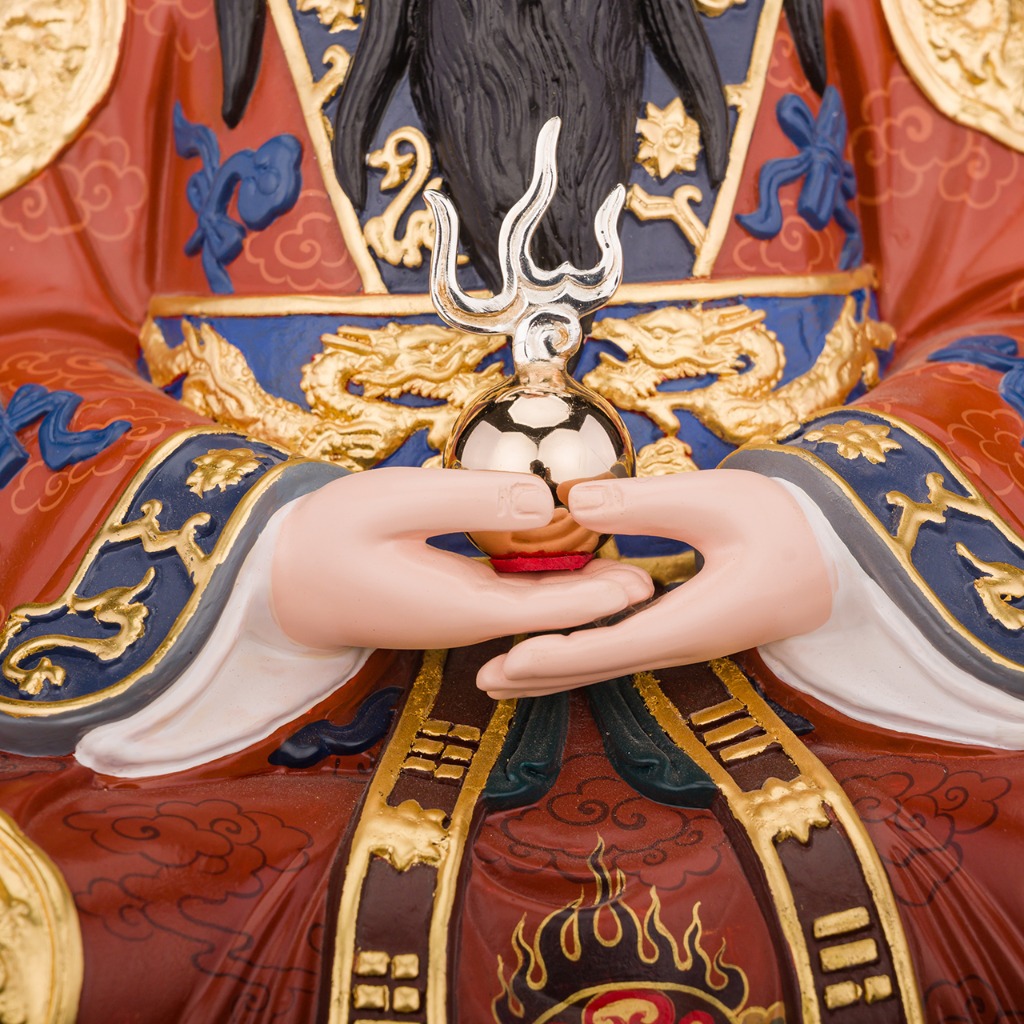 台湾盛凡唐彩元始天尊佛像批发铜摆件家居摆件道教黄铜家居摆件