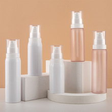 现货80ml  100ml  120ml白/粉色斜肩形pet塑料化妆品喷雾瓶乳液瓶