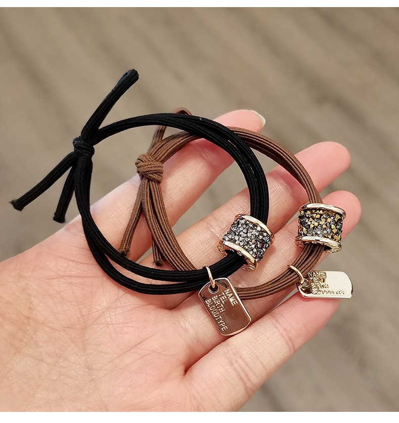 韩版网红发圈发绳捷克超闪钻头绳女韩国气质ins少女发饰批发