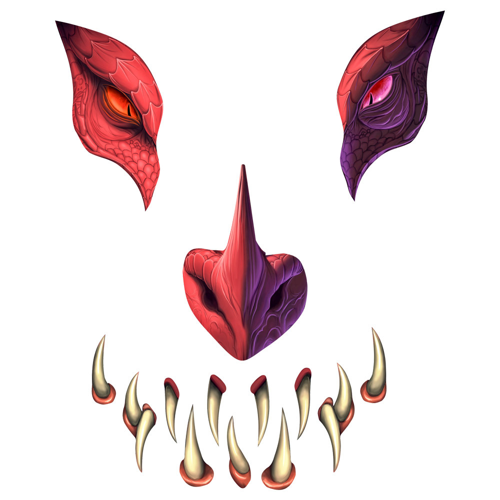 外贸万圣节怪兽门贴恐怖眼睛獠牙爪子派对节日装饰墙贴地板贴