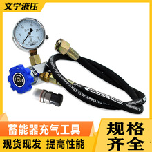 液压蓄能器充气工具配件/单气表/1.5/2/3/4/5米管配表/充气嘴