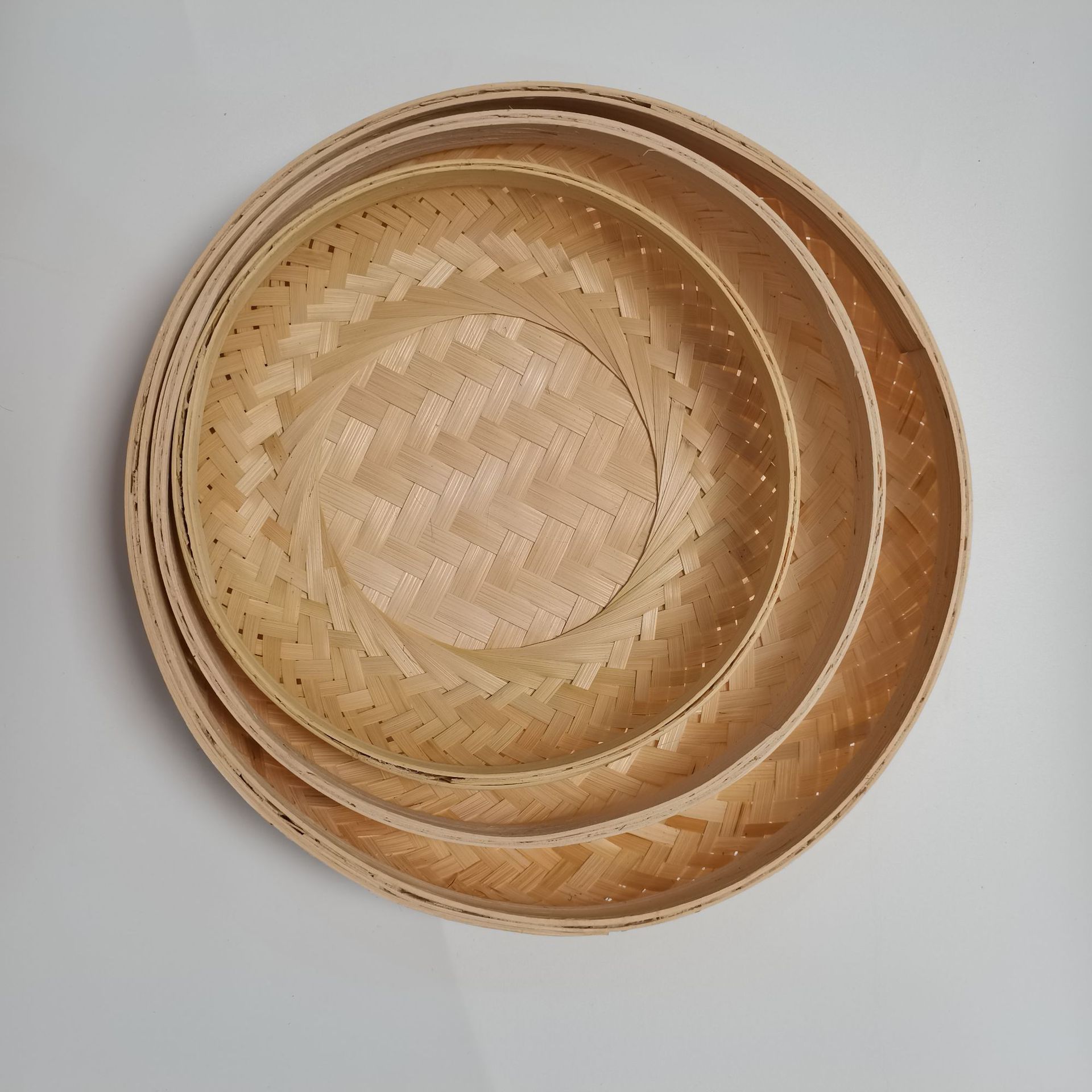 广西手工编织收纳筐竹编篮客厅玄关桌面收纳盒水果篮编织篮子