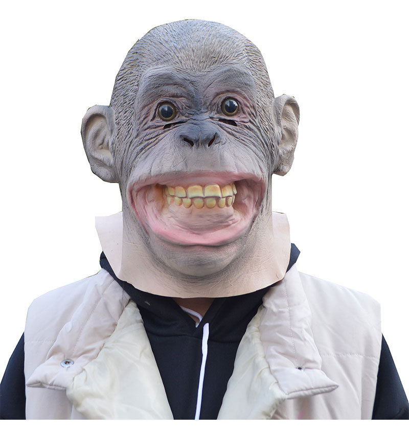 金刚猩猩面具大耳猴子面具人猿泰山猿猴头套面具仿真恐怖动物演出