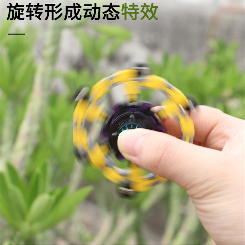 Fingertip Machinery Relieving Spinning Top Transformable Mecha Chain New Exotic DIY Alloy Decompression Fidget Spinner Toy