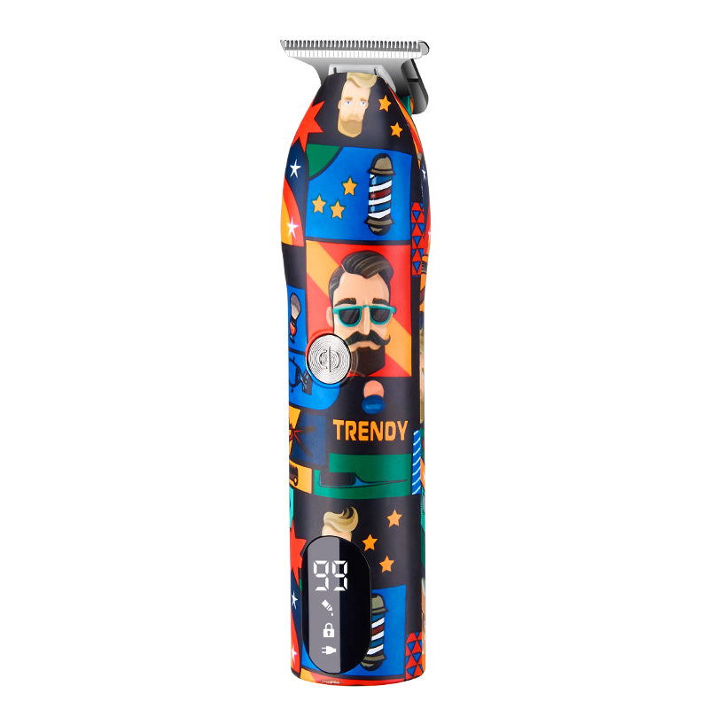 Cross-Border Graffiti Haircut Clippers Oil Head Carving Trim USB Shaving Head Electric Hair Cutter Household Electric Hair Clipper Electric Clipper