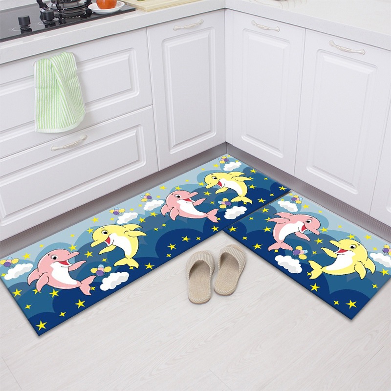 Indoor Cartoon Floor Mat Doormat Home Cute Non-Slip Bathroom Door Mat Kitchen Long Floor Mat Absorbent Carpet