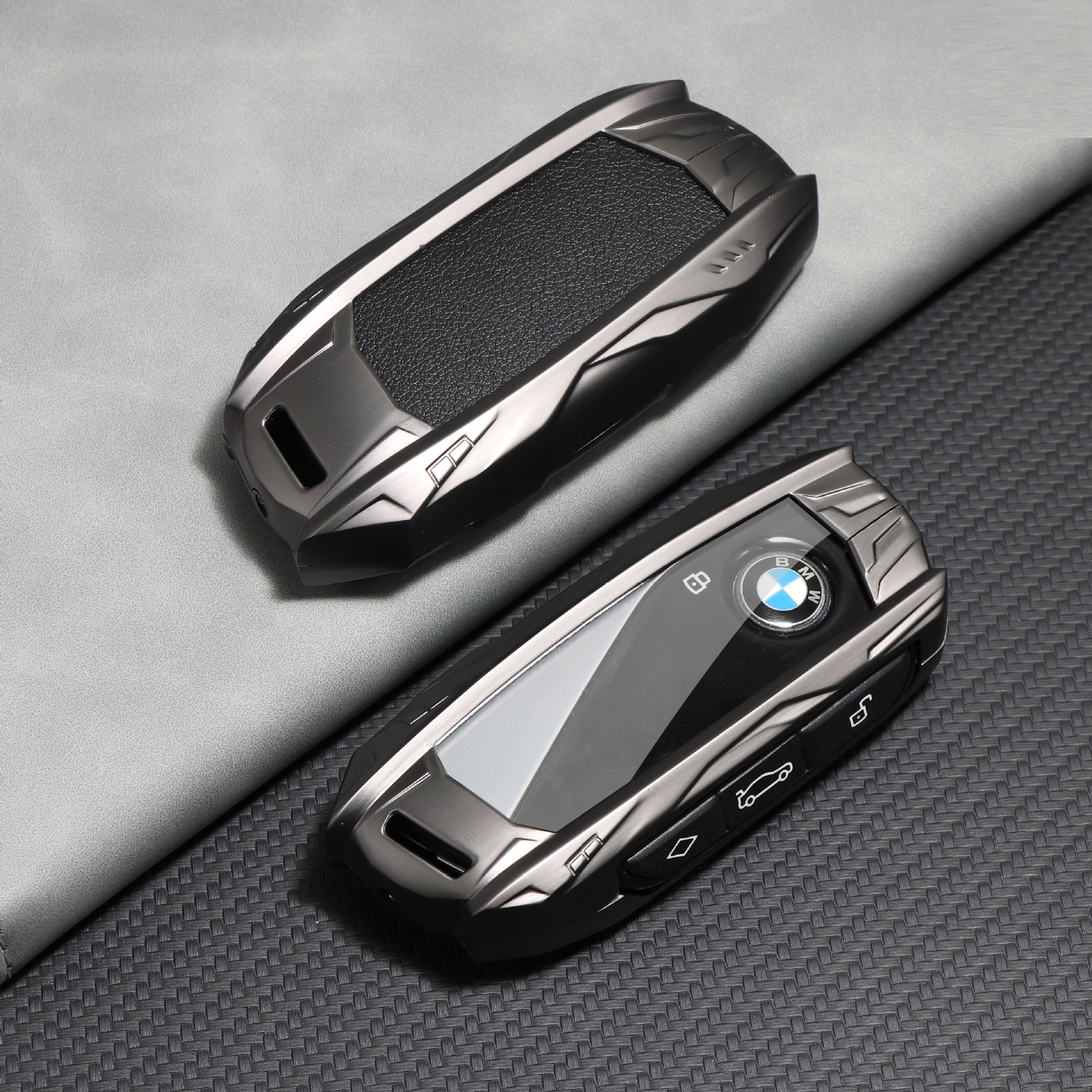 适用于宝马5系钥匙壳i5 ix1 7系进口x5 x1装甲风格遥控钥匙保护套