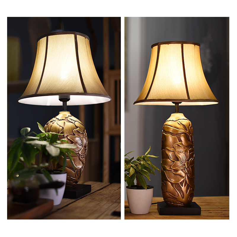 创意中式仿古台灯一对复古宫廷禅意客厅茶几书房卧室喜庆古典怀旧