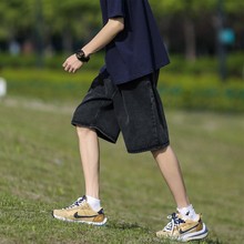 牛仔短裤男夏季男士宽松薄款裤子男生工装五分裤男款