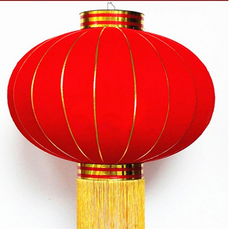 New Year Red Lantern Spring Festival Outdoor Waterproof Red Lantern Door Decoration Flocking Lantern Printing Advertising Lantern