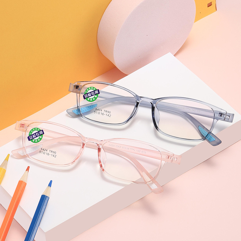 新款tr90儿童平光镜宝宝眼镜架舒适小孩眼镜框防蓝光护目眼镜6424