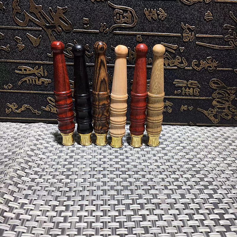 批发黑檀血檀崖柏木圆嘴竹节烟嘴可清洗滤芯循环型粗中细三用烟具