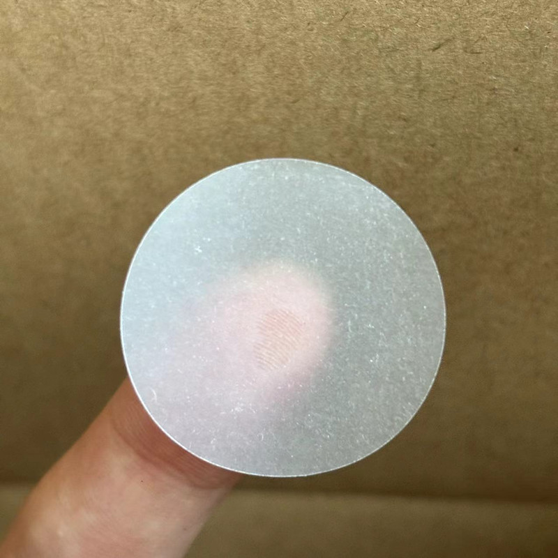 圆形无塑半透明封口贴 禁塑贴 圆标2.5cm3cm硫酸纸质可降解封口标