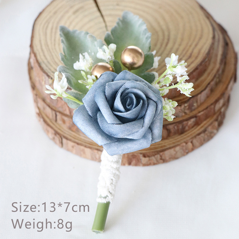 2022 Mori Style Wedding Bridegroom Bride Corsage Banquet Guest Sisters Group Boutonniere Korean Artificial Flower Wedding Supplies