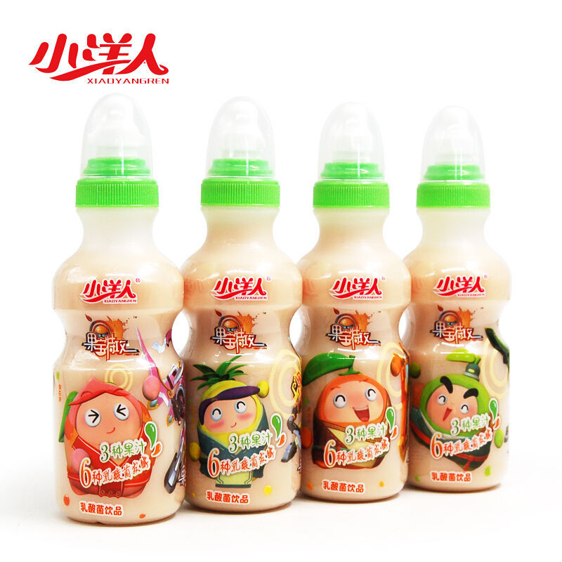 小洋人智多美钙铁锌200ml*12瓶/20瓶/24瓶发酵乳酸菌奶嘴饮品
