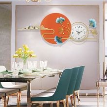 新中式创意钟表挂钟客厅简约家用轻奢大气挂表北欧艺术装饰表