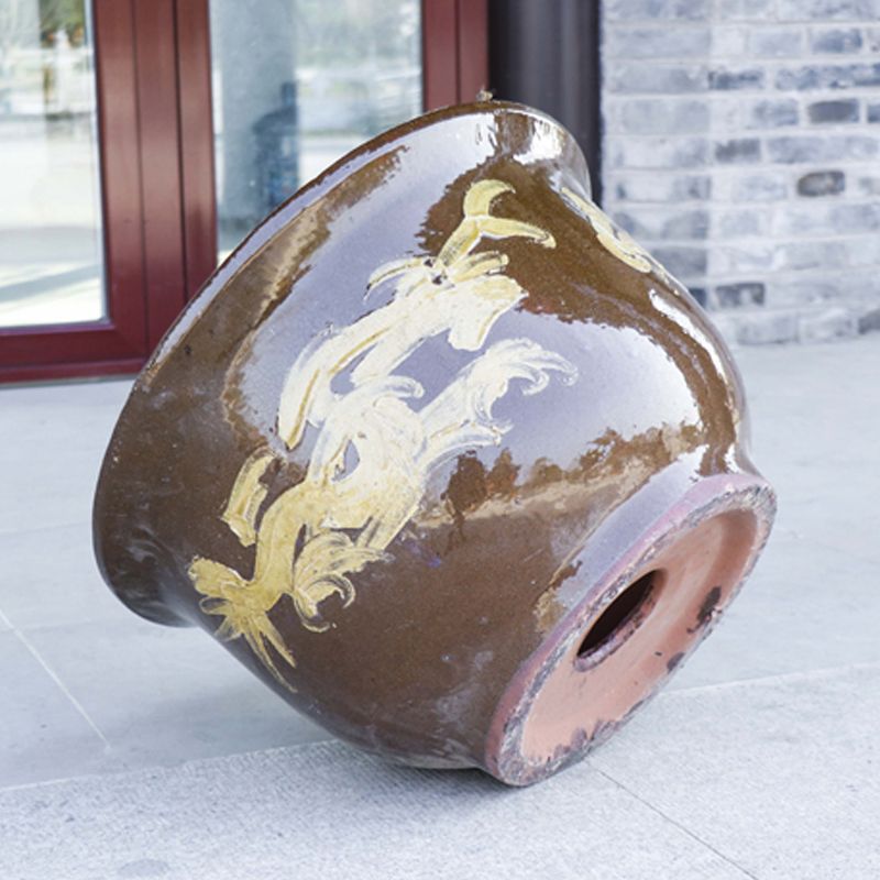 龙缸盆陶瓷花盆大号缸大花盆特大号庭院种树树桩盆景铁树树盆代发