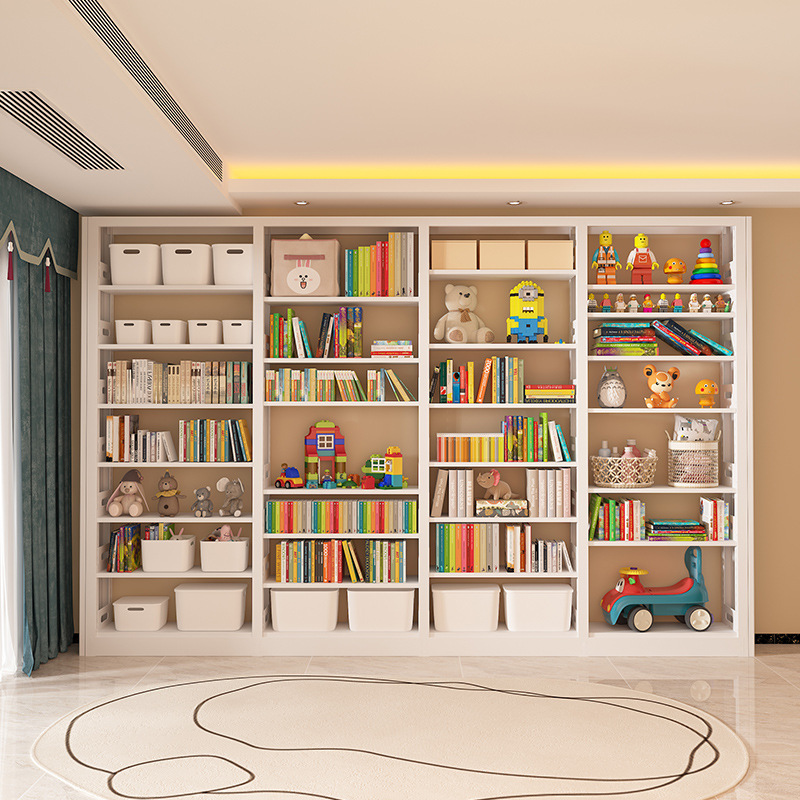home steel book shelf floor bookcase children‘s book rack library study iron modern simple shelf