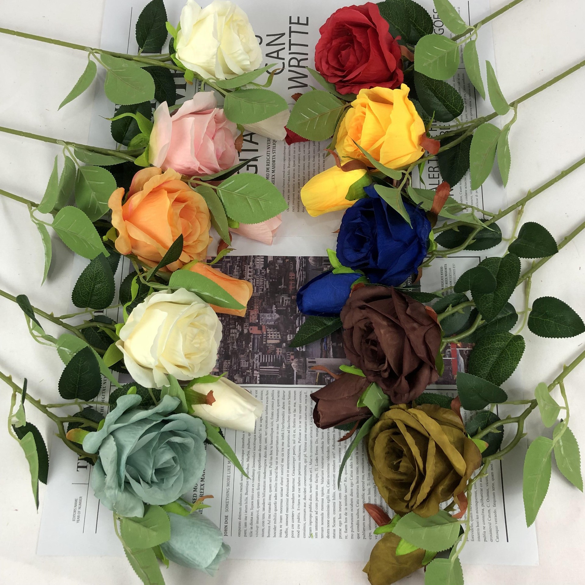 定制仿真玫瑰花 家居装饰手感绒布假花人造花批发-报价-阿里巴巴