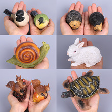 树脂大号仿真蜗牛模型松鼠动物装饰摆件刺猬海龟庭园小鸟兔子雕像