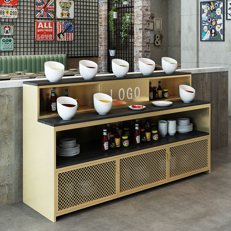 火锅店自助调料小料台蘸料商用调味桌餐厅佐酱料台餐边柜备餐台柜