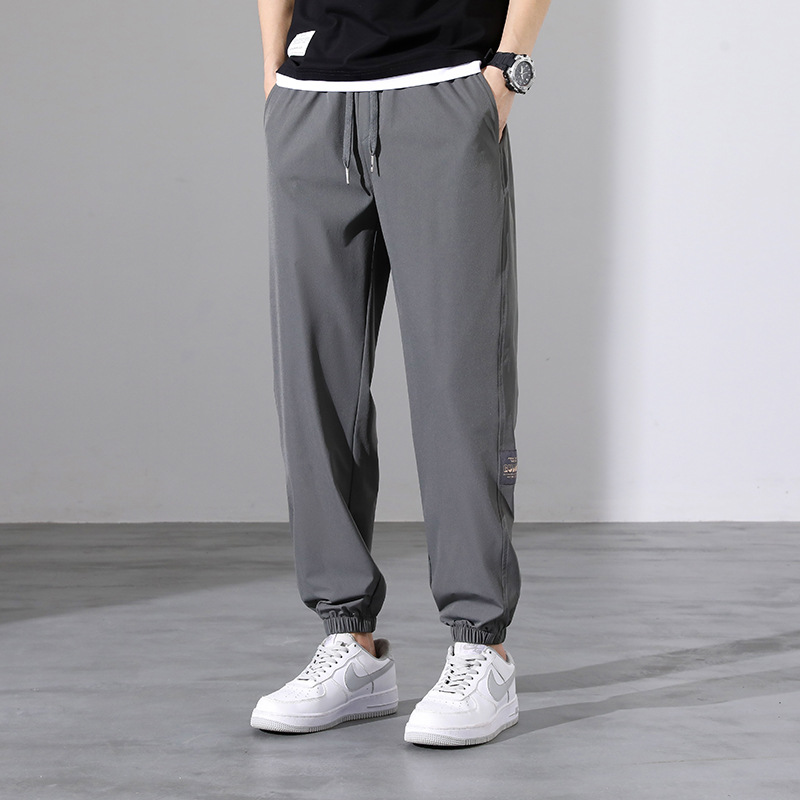 宾杰夏季束脚休闲裤男士运动裤潮搭新款长裤青年通勤简约男裤裤子