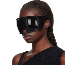 2024欧美新款超大框朋克太阳镜男女户外运动墨镜一体框面罩护目镜