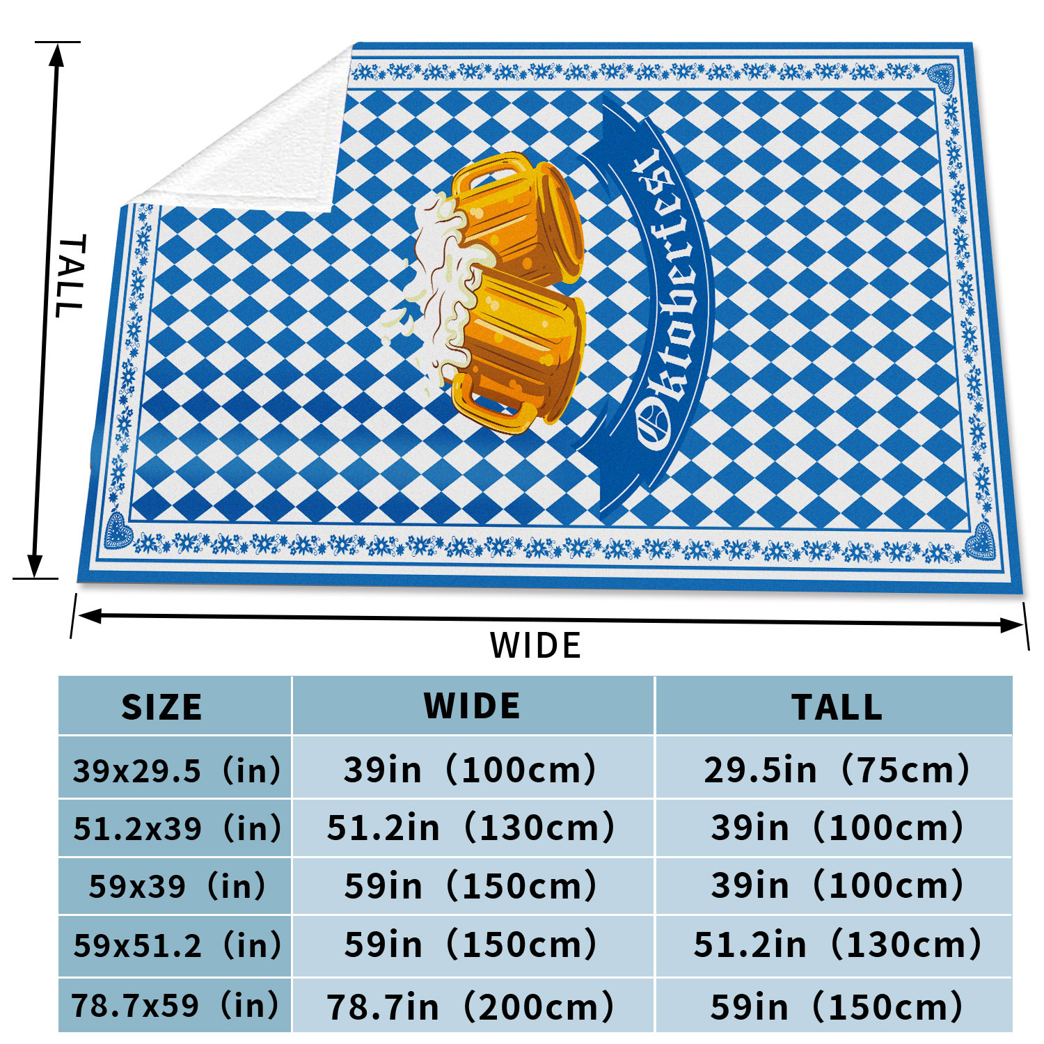 Cross-Border New Beer Festival Blanket Indoor and Outdoor Sofa Blanket Flannel Blanket Beer Festival Digital Printing Blanket