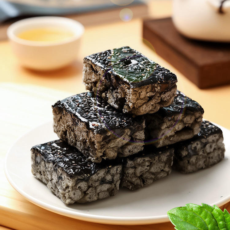 五黑奶盖沙琪玛整箱80个无蔗糖粗粮营养零食品少脂少糖谷物沙琪玛