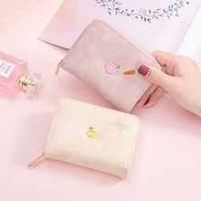 钱包女短款卡包一体包新款韩版时尚可爱小清新学生折叠拉链零钱包