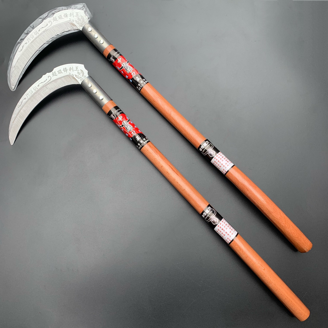 批发榉木弯把镰刀割麦子割水稻割草镰刀农用镰刀