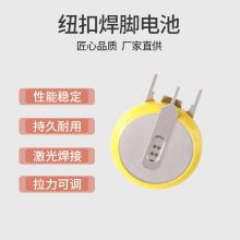 CR2032/CR2450带焊脚卧式直插纽扣电池计算器主板带引脚线锂电池