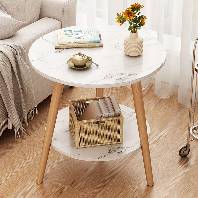 极简茶边机小户型家用小茶桌小型极简小圆桌迷你小桌子小茶几