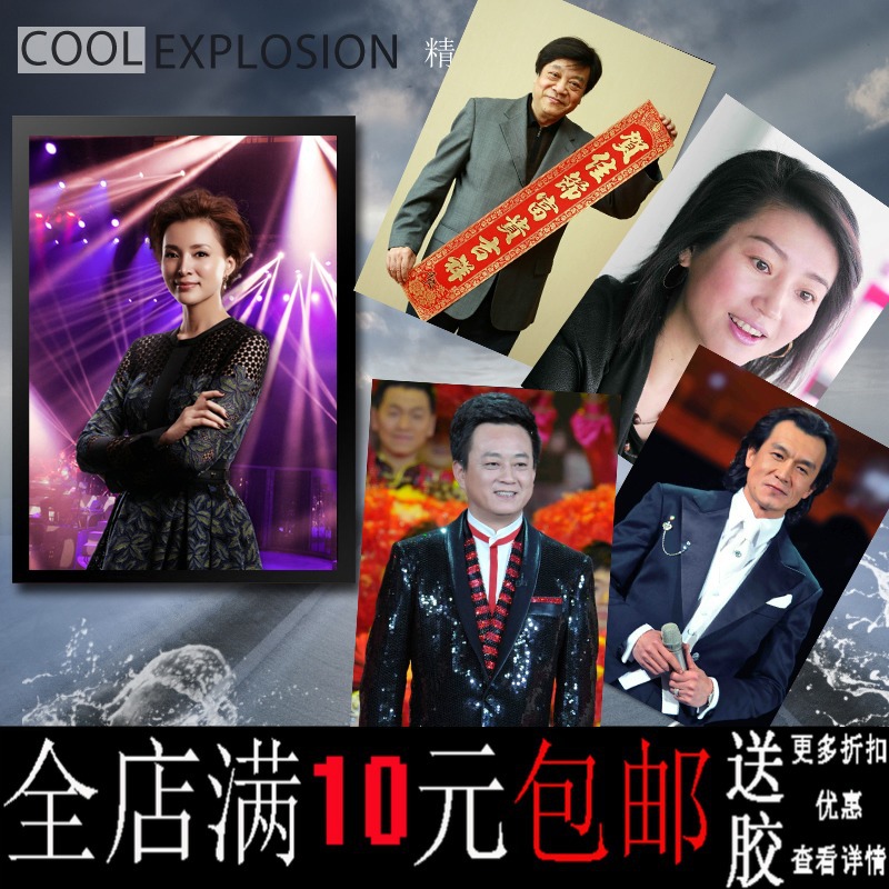 赵忠祥董卿倪萍王小丫朱军李咏撒贝林李湘谢娜何炅主持人海报墙画
