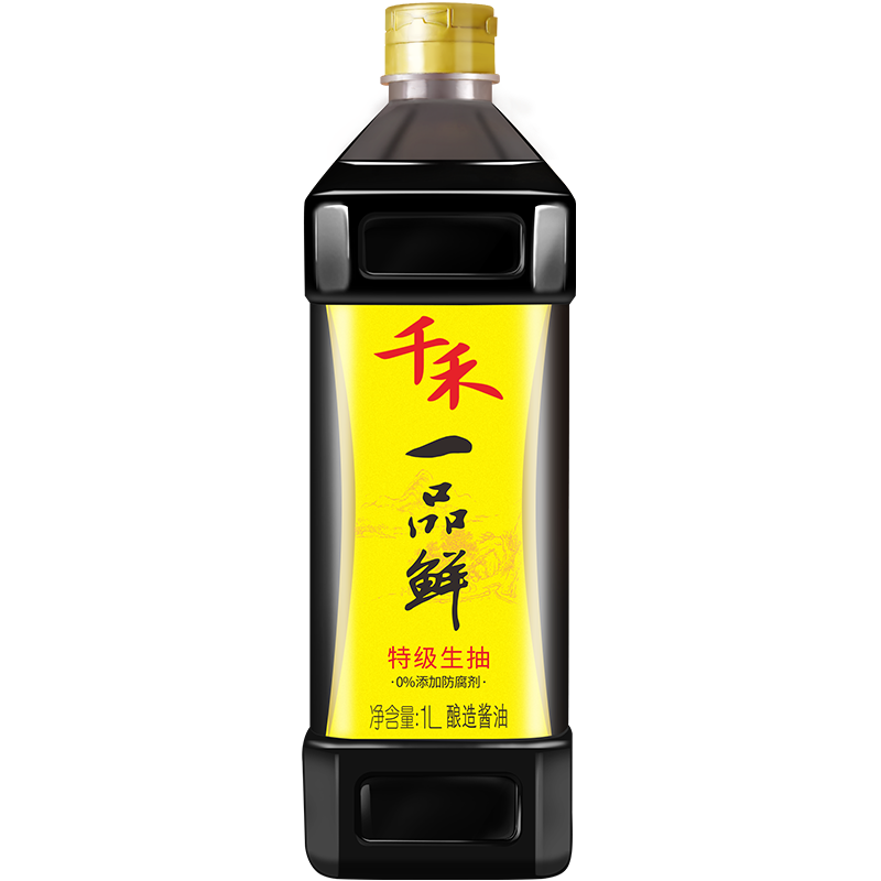 千禾一品鲜酱油1l特级生抽酿造酱油味极鲜凉拌炒菜佐餐调味[alyp]