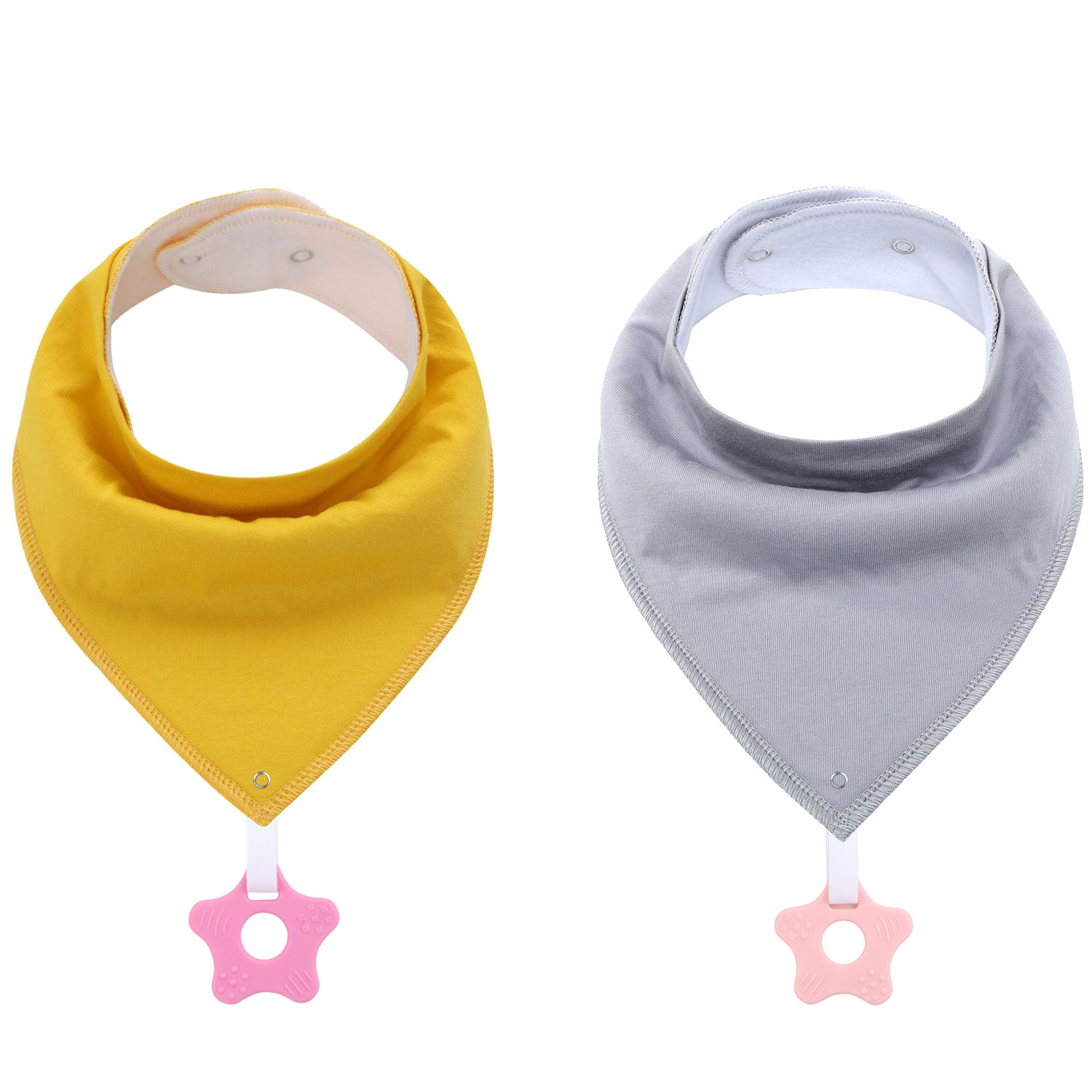 Baby Eating Bib Children Teether Pure Cotton Triangle Scarf Baby Saliva Towel Milk Spilt Prevent Newborn Bite Feeding Bib