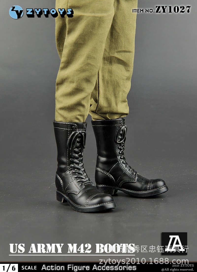 zytoys 1/6 zy1027 wwii 二战美军m42军靴 鞋子2色 兵人模型 现货