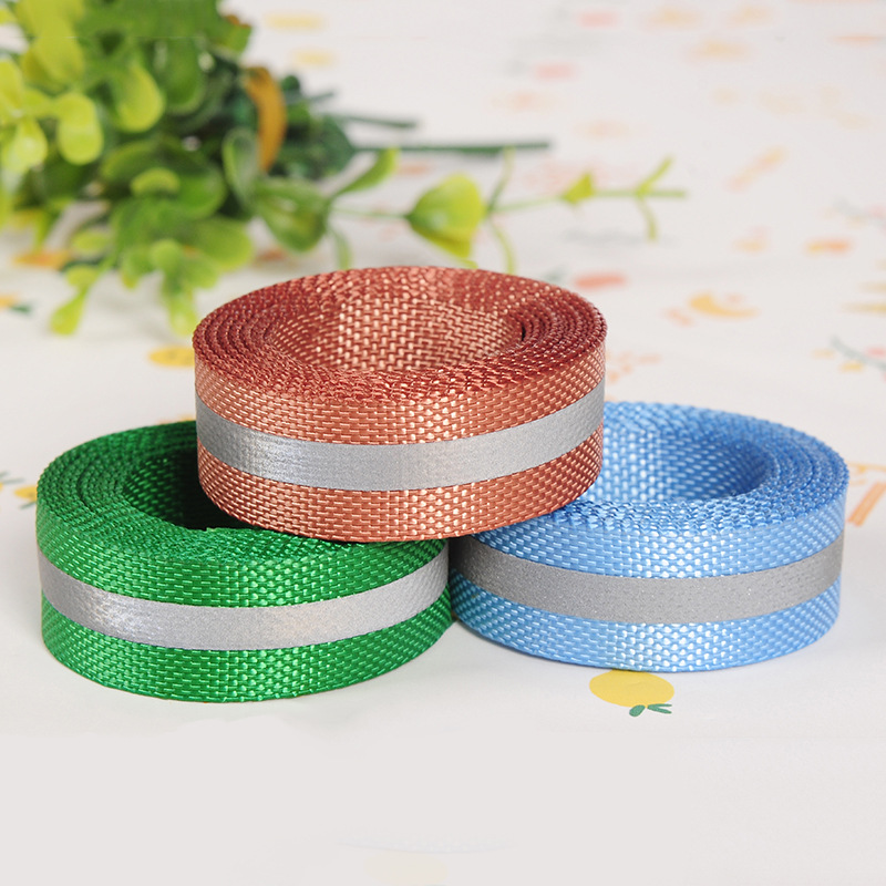 蛇皮纹反光织带夜光鞋带鞋材背包斜包肩带户外手袋宠物牵引绳带