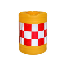 滚塑水马防撞桶圆柱形塑料隔离桶高速路口道路交通注水反光警示墩