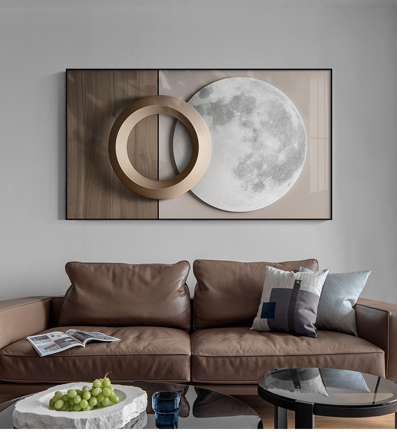 现代轻奢客厅装饰画沙发背景意式挂画极简卧室主卧床头样板间墙画