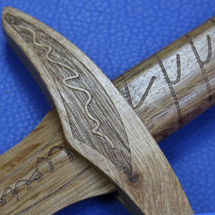 木刀剑cosplay道具武器木剑 指环王霍比特人木制钉刺剑未开刃