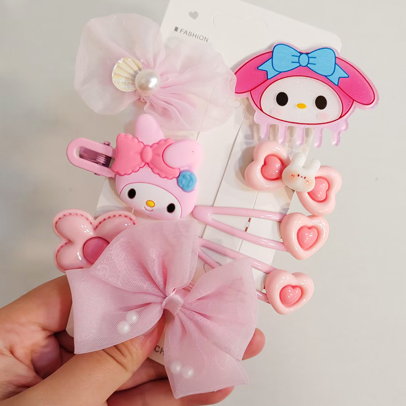 Children's Barrettes 8-Piece Colorful Sanrio Baby Bangs Hairpin Girl Hair Patch Side Clip Suit