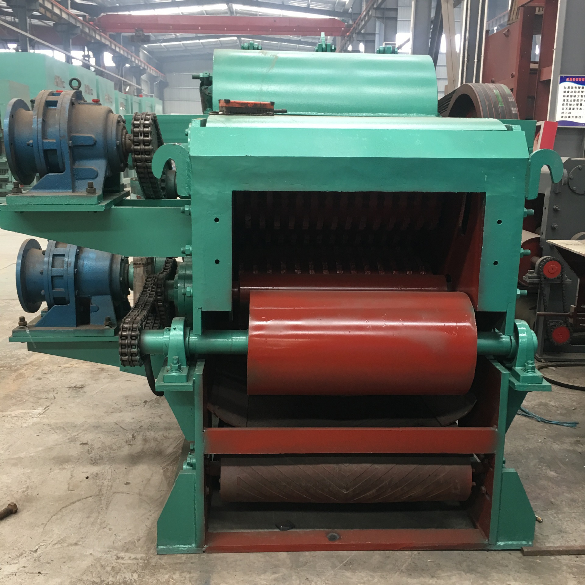 bx216鼓式木材原木削片机 液压强制进料粉碎机 大型木材加工设备-阿里